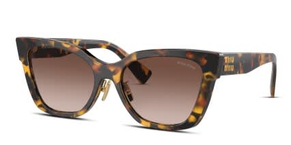 Miu Miu MU02ZS Tortoise glasses - Tortoise - Angle View