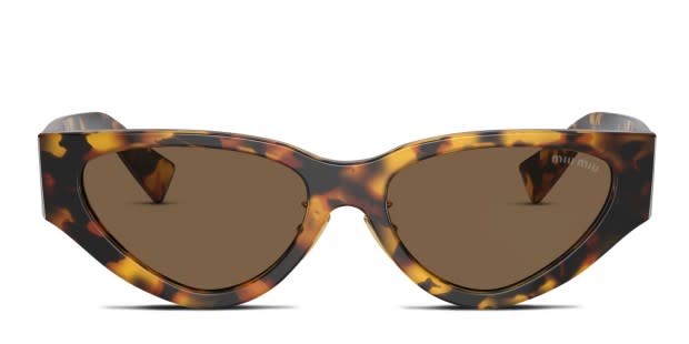 【美品】mowl Triarch Miu Miu MU03ZS bronze , tortoise frame with dark brown lenses