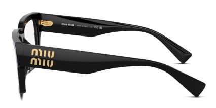 Miu Miu MU02XV Black glasses - Black - Side View