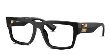 Miu Miu MU02XV Black glasses - Black - Angle View