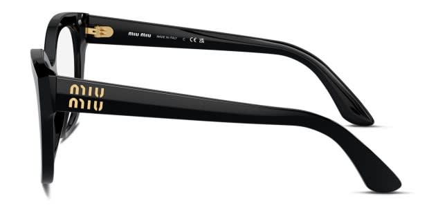 Timeless Miu Miu Black and Gold Eyeglass Frames VMU 530 Miu Miu MU 05VV 1AB1O1 Glasses - US main image 2