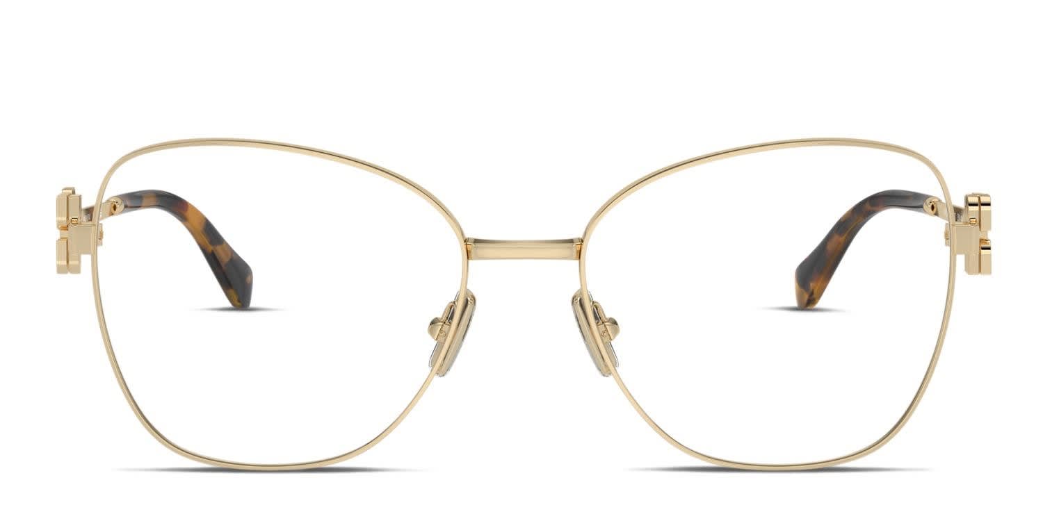 Miu Miu MU 50XV Gold glasses - Gold - Frontal View
