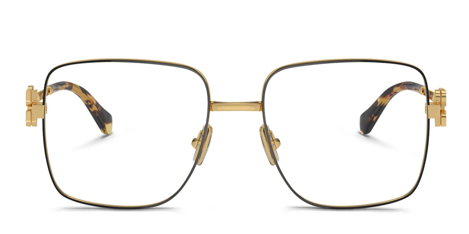 Miu Miu MU51XV Black, Gold Prescription Eyeglasses