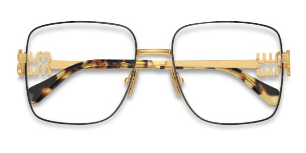Miu Miu MU51XV Black, Gold Prescription Eyeglasses