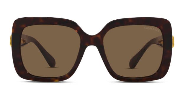 Swarovski Men\'s Tortoiseshell Frame Sunglasses with Dark Lenses Swarovski SK6003 Tortoise Prescription Sunglasses main image 3