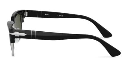 Persol PO3354S Black, Silver, Green glasses - Black / Silver / Green - Side View