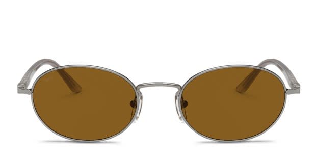 Persol PO1018S Ida gunmetal frame with brown lenses. Lenses