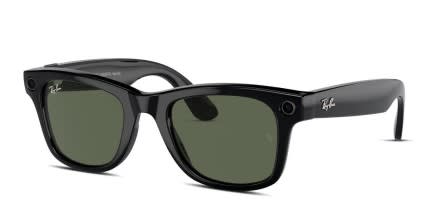 Ray-Ban Meta AI Glasses RW4006 Wayfarer Shiny Black glasses - Shiny Black - Angle View