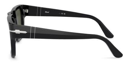 Persol PO3348S Black, Green glasses - Black / Green - Side View