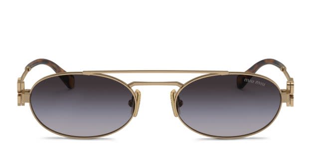 Miu Miu MU54ZS Gold, Gray Prescription Sunglasses