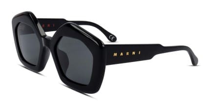 Marni x Retrosuperfuture Laughing Waters Shiny Black glasses - Shiny Black - Angle View