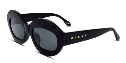 Marni x Retrosuperfuture Ik Kil Cenote Shiny Black glasses - Shiny Black - Angle View