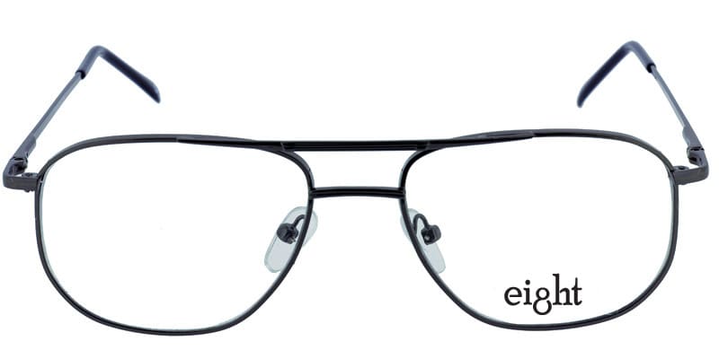 Eight 60A Shiny Gunmetal NA glasses - Gunmetal - Frontal View
