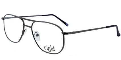 Eight 60A Shiny Gunmetal NA glasses - Gunmetal - Angle View