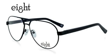 Eight 694 Black NA glasses - Black - Angle View