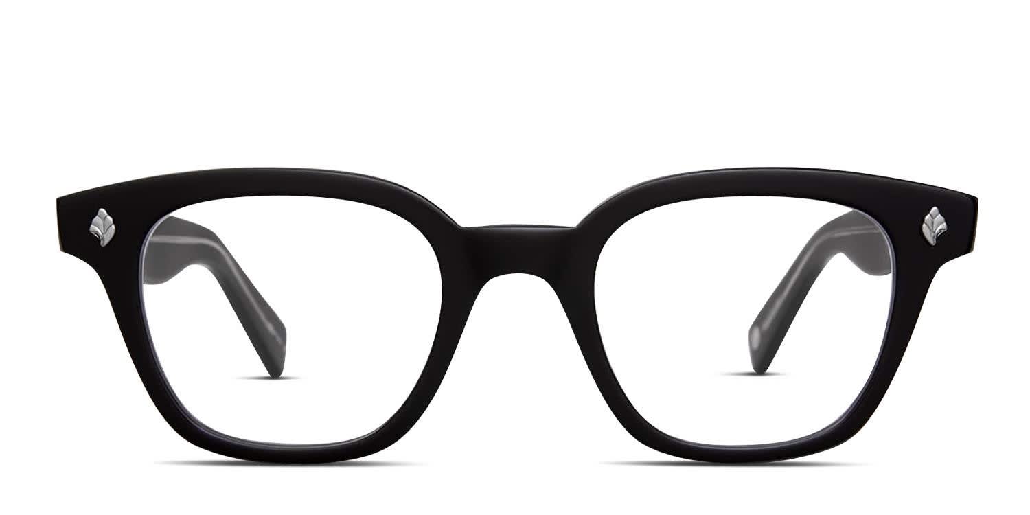Garrett Leight Naples Shiny Black glasses - Shiny Black - Frontal View