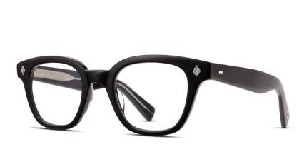 Garrett Leight Naples Shiny Black glasses - Shiny Black - Angle View