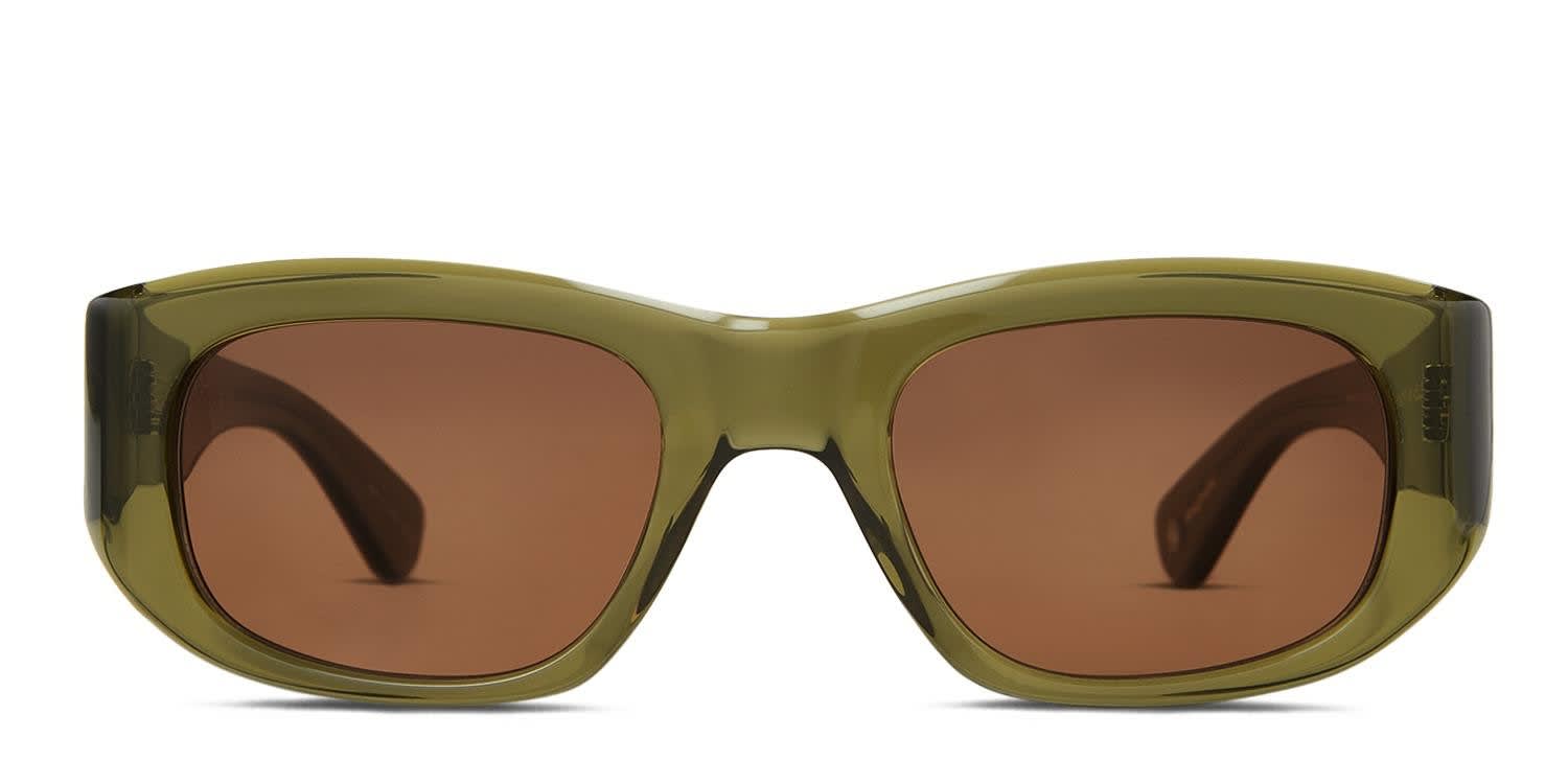 Garrett Leight Laguna Sun Green glasses - Green - Frontal View