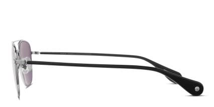 Garrett Leight Clubhouse II Sun Silver glasses - Silver - Side View