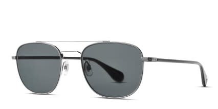 Garrett Leight Clubhouse II Sun Silver glasses - Silver - Angle View