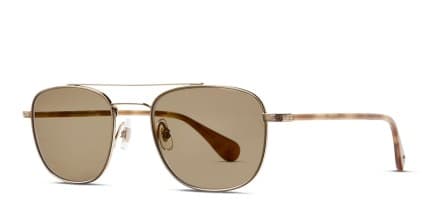 Garrett Leight Clubhouse II Sun Gold glasses - Gold - Angle View