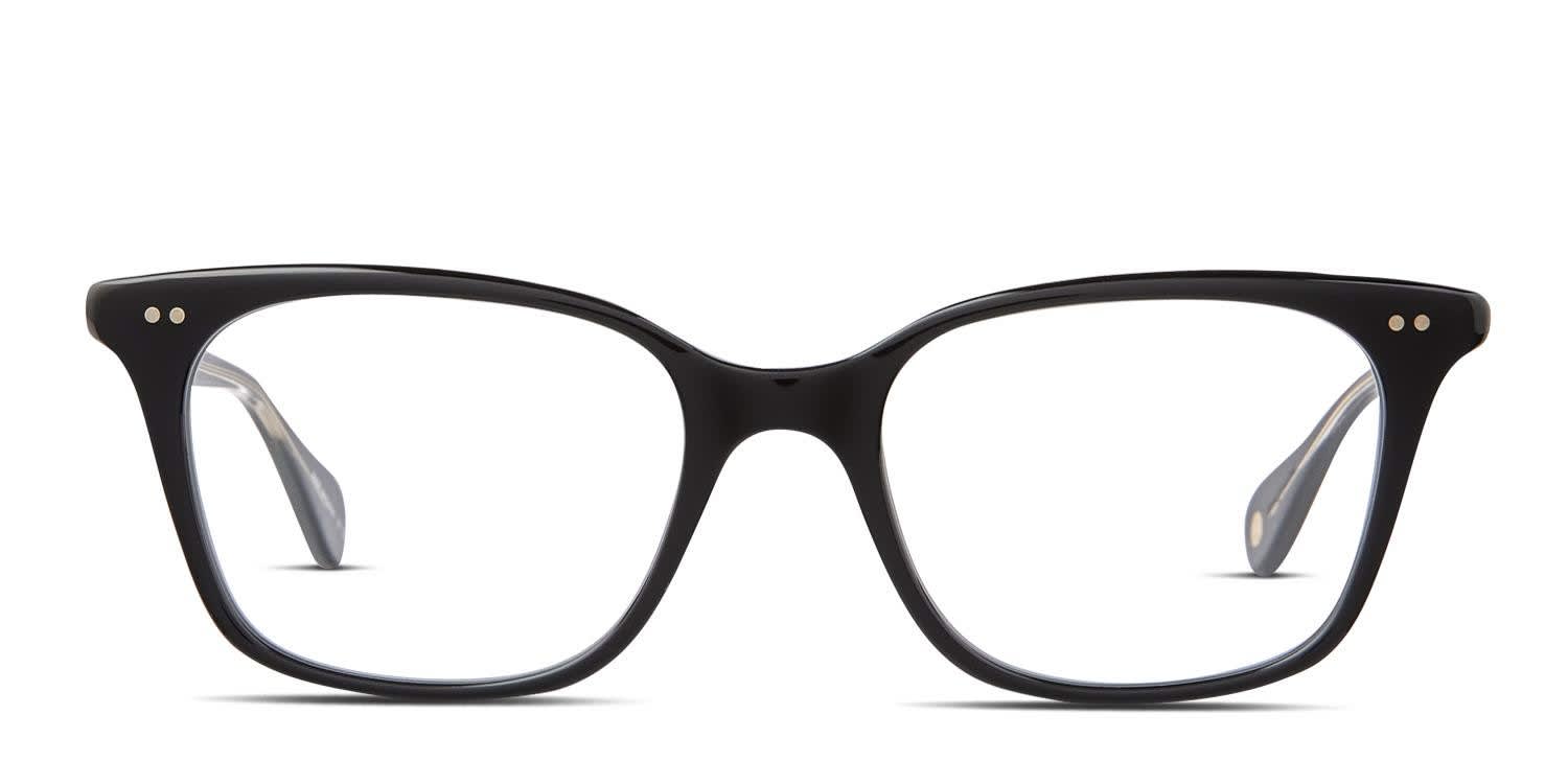 Garrett Leight Monarch Shiny Black glasses - Shiny Black - Frontal View