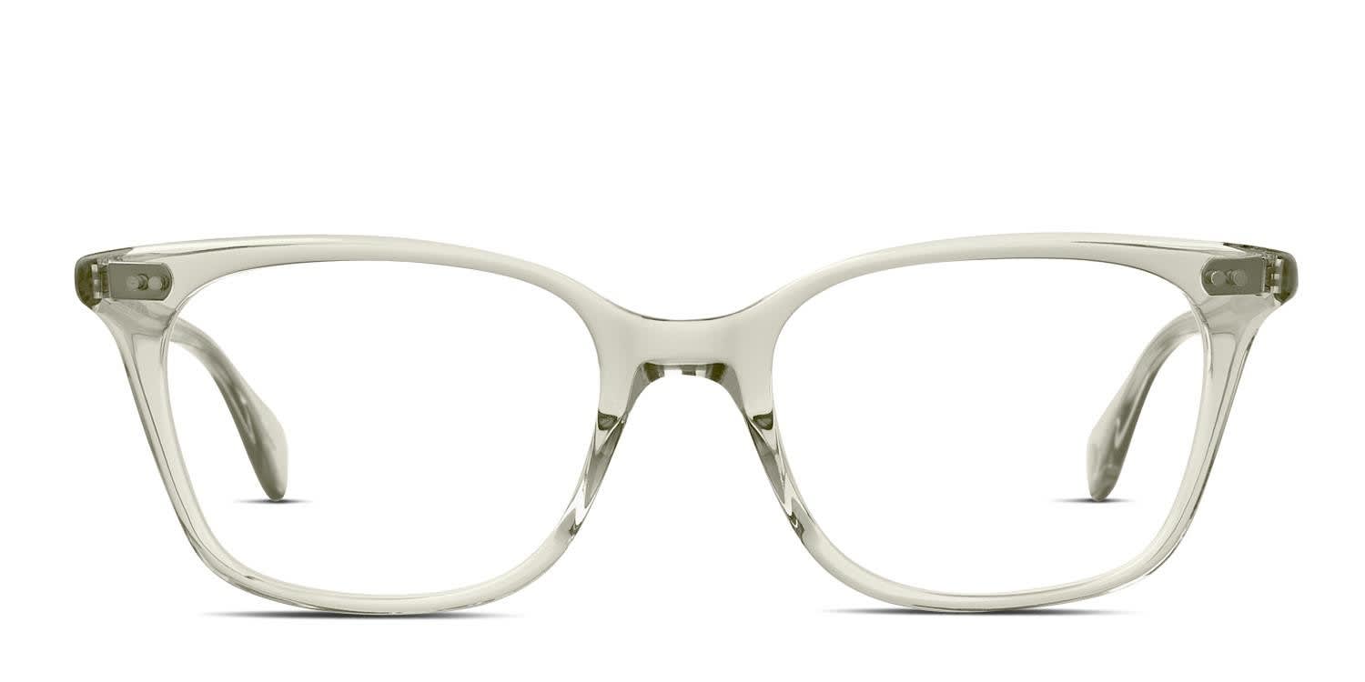 Garrett Leight Monarch Green, Clear glasses - Green / Clear - Frontal View