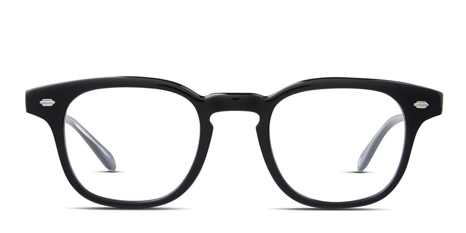 Garrett Leight Sherwood Shiny Black glasses - Shiny Black - Frontal View