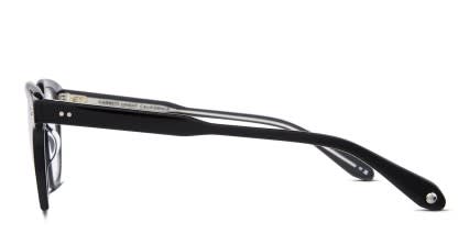 Garrett Leight Sherwood Shiny Black glasses - Shiny Black - Side View