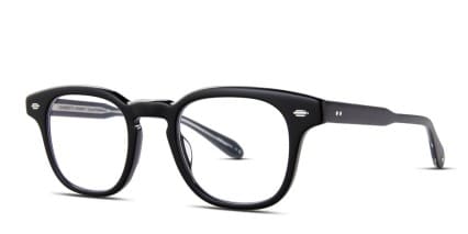 Garrett Leight Sherwood Shiny Black glasses - Shiny Black - Angle View