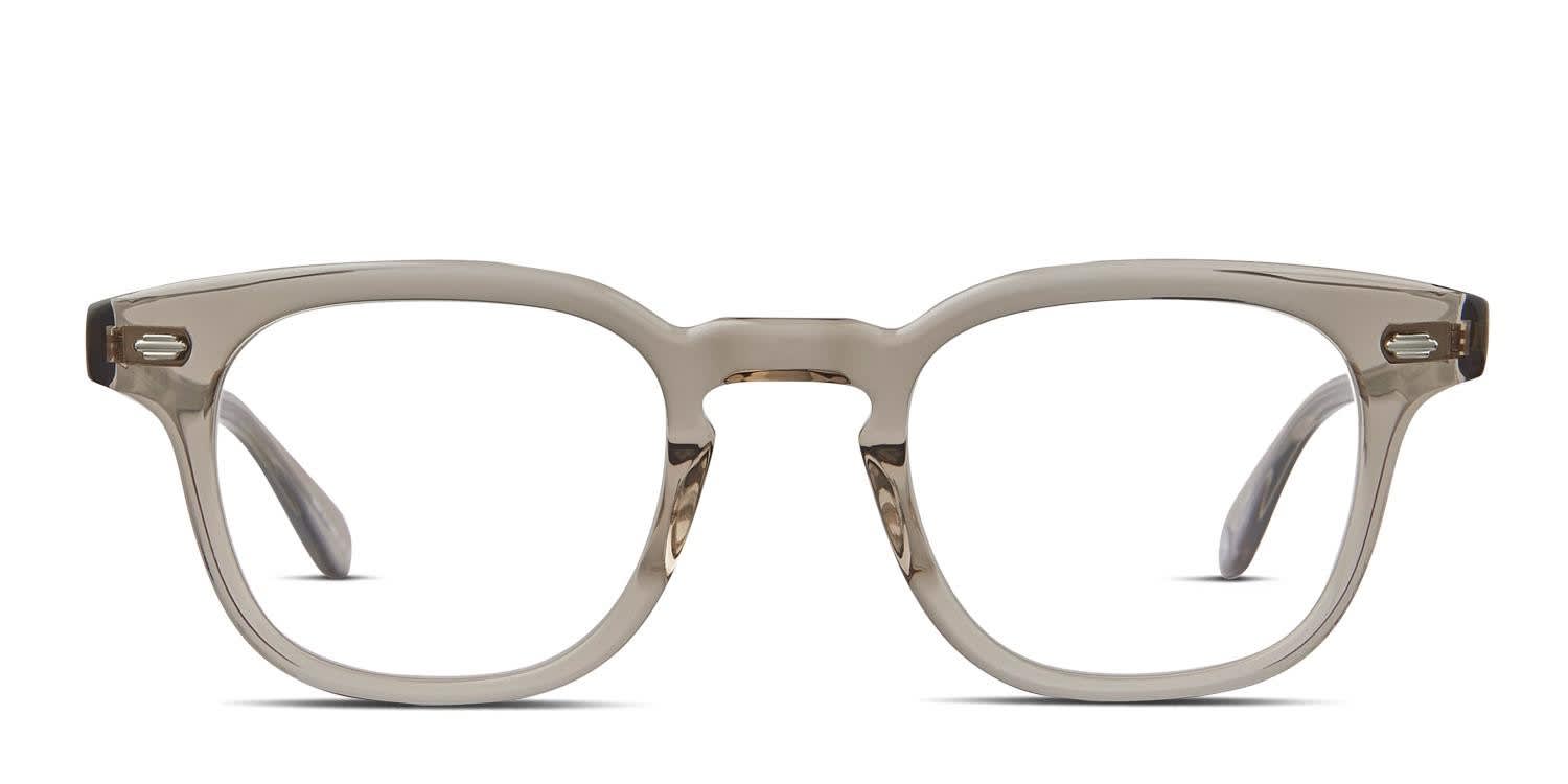 Garrett Leight Sherwood Gray, Clear glasses - Gray / Clear - Frontal View