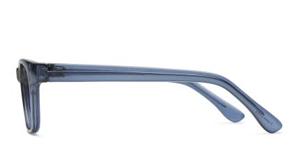 Damien Clear Blue glasses - Blue - Side View