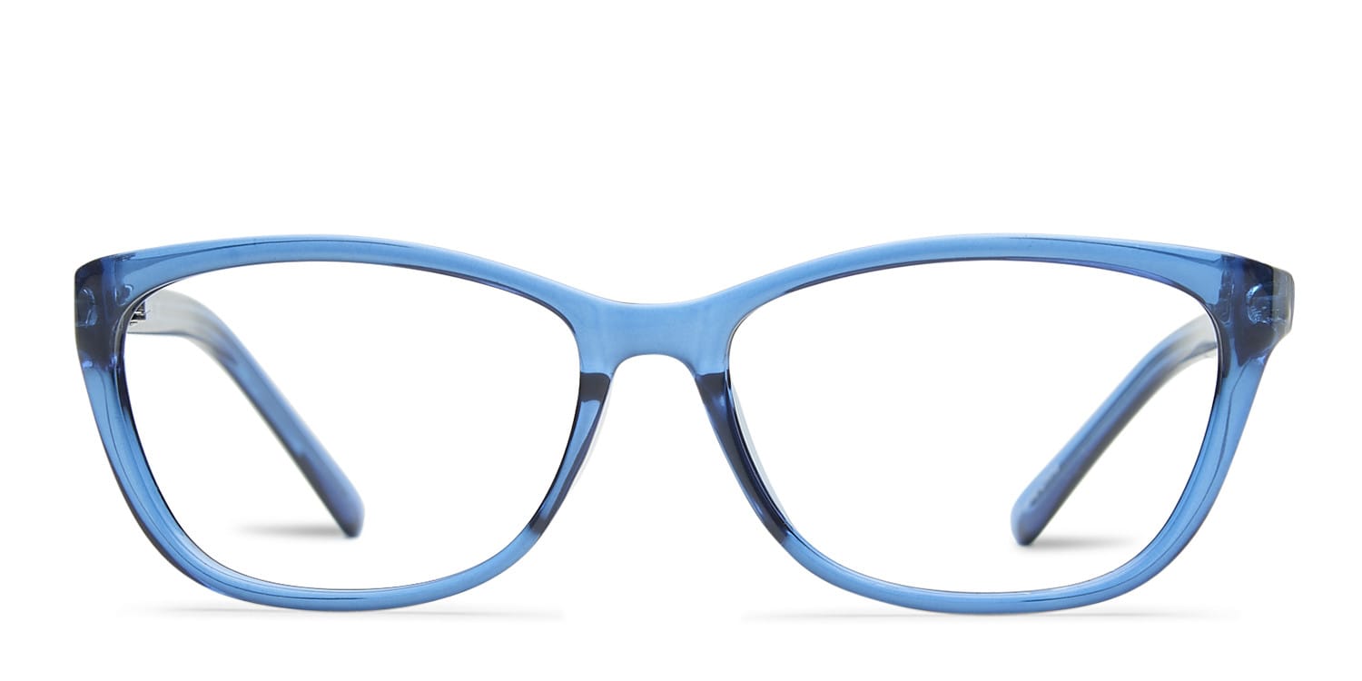 Arielle Clear Blue glasses - Blue - Frontal View