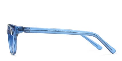 Arielle Clear Blue glasses - Blue - Side View