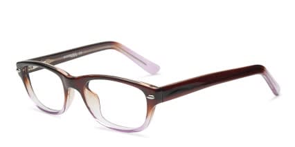 Bronx Brown/Purple Kids glasses - Brown / Purple - Angle View