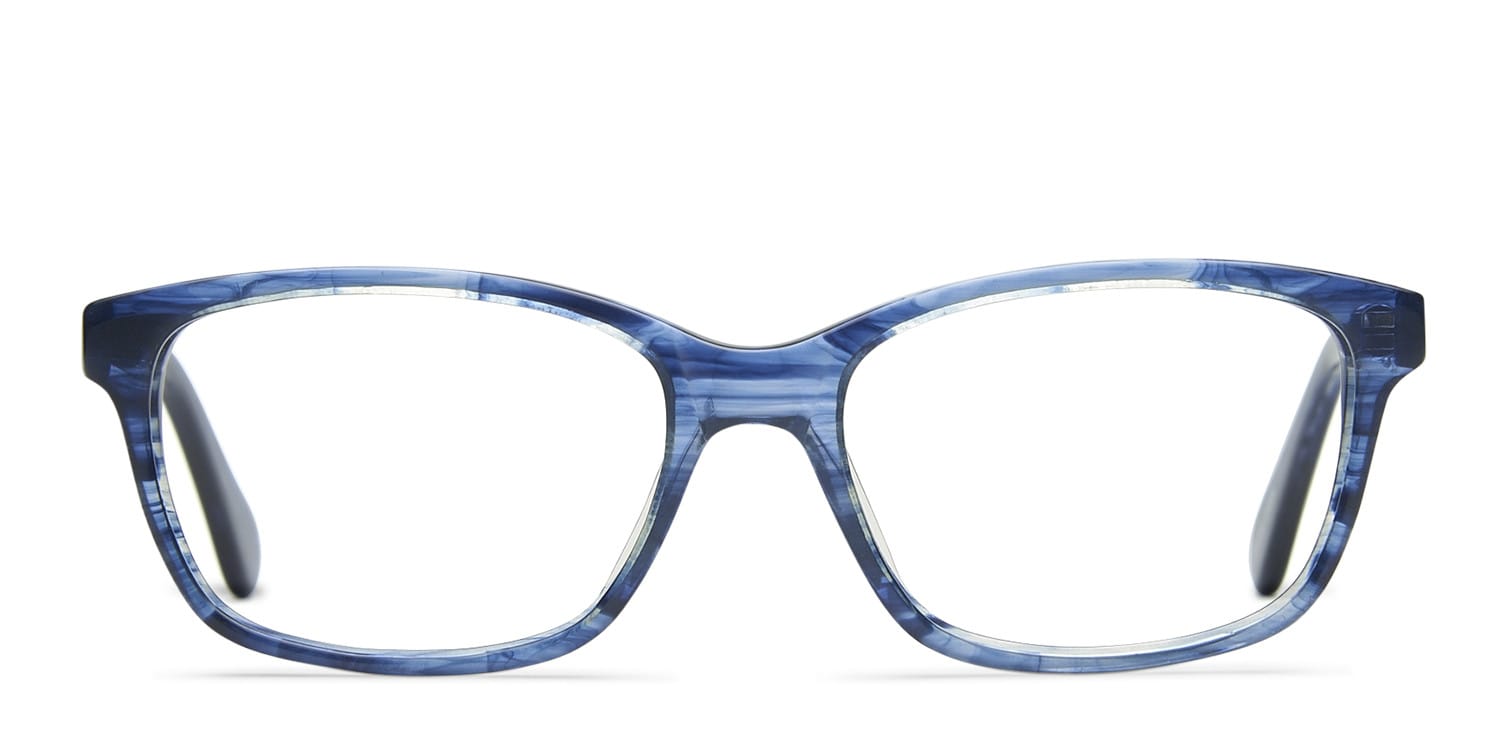 Babydoll Blue Marble glasses - Blue - Frontal View