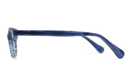 Babydoll Blue Marble glasses - Blue - Side View
