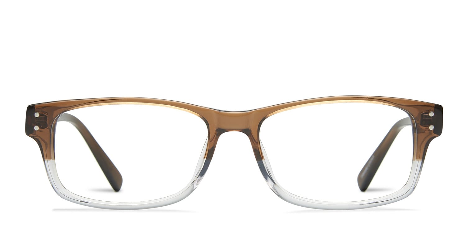 Jay Brown w/Clear glasses - Brown / Clear - Frontal View