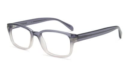 Handsome Clear Gray glasses - Gray - Angle View