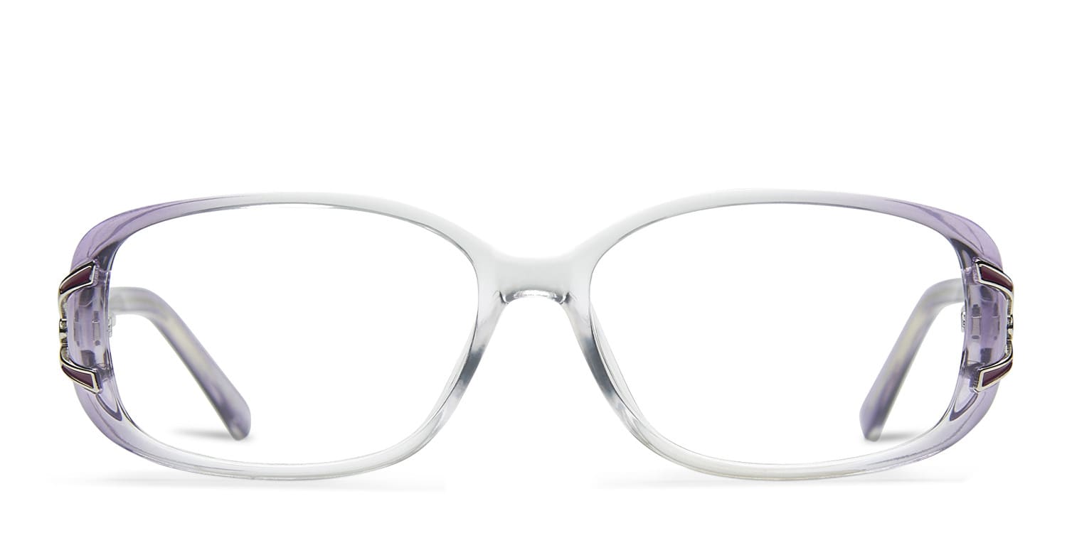 Jill Clear w/Lilac glasses - Clear / Purple - Frontal View