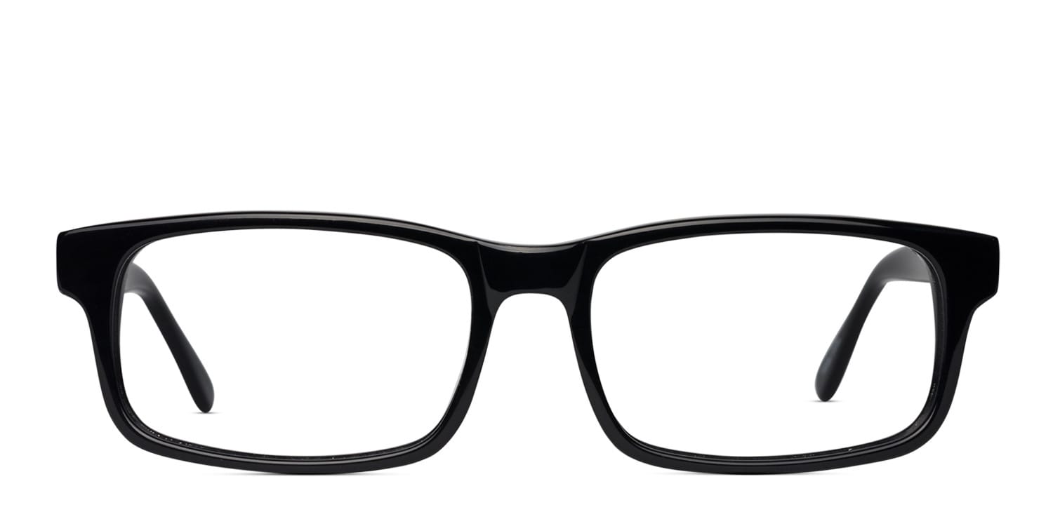 Jeff Black glasses - Black - Frontal View