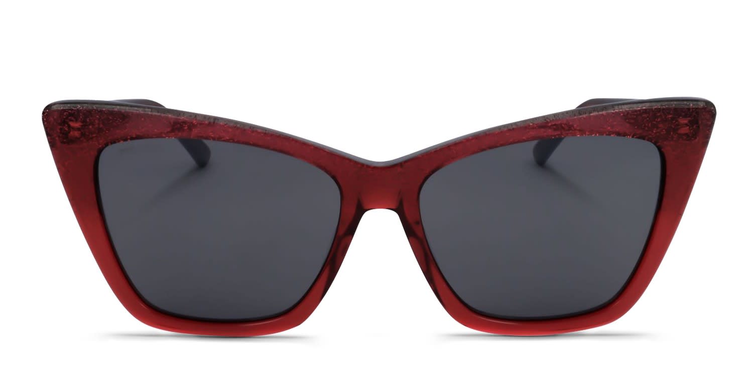 Jimmy Choo LUCINE/S Red glasses - Red / Gray - Frontal View