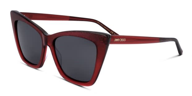 JIMMY CHOO ルシヌキャットアイフレムサンクラス LUCINES MW2 Jimmy Choo LUCINE/S red frame with grey lenses. Lenses