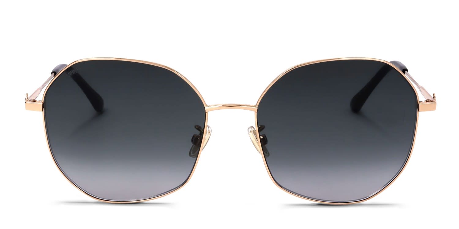 Jimmy Choo ASTRA/F/SK Pink, Gold glasses - Pink / Gold / Gray - Frontal View