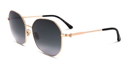 Jimmy Choo ASTRA/F/SK Pink, Gold glasses - Pink / Gold / Gray - Angle View
