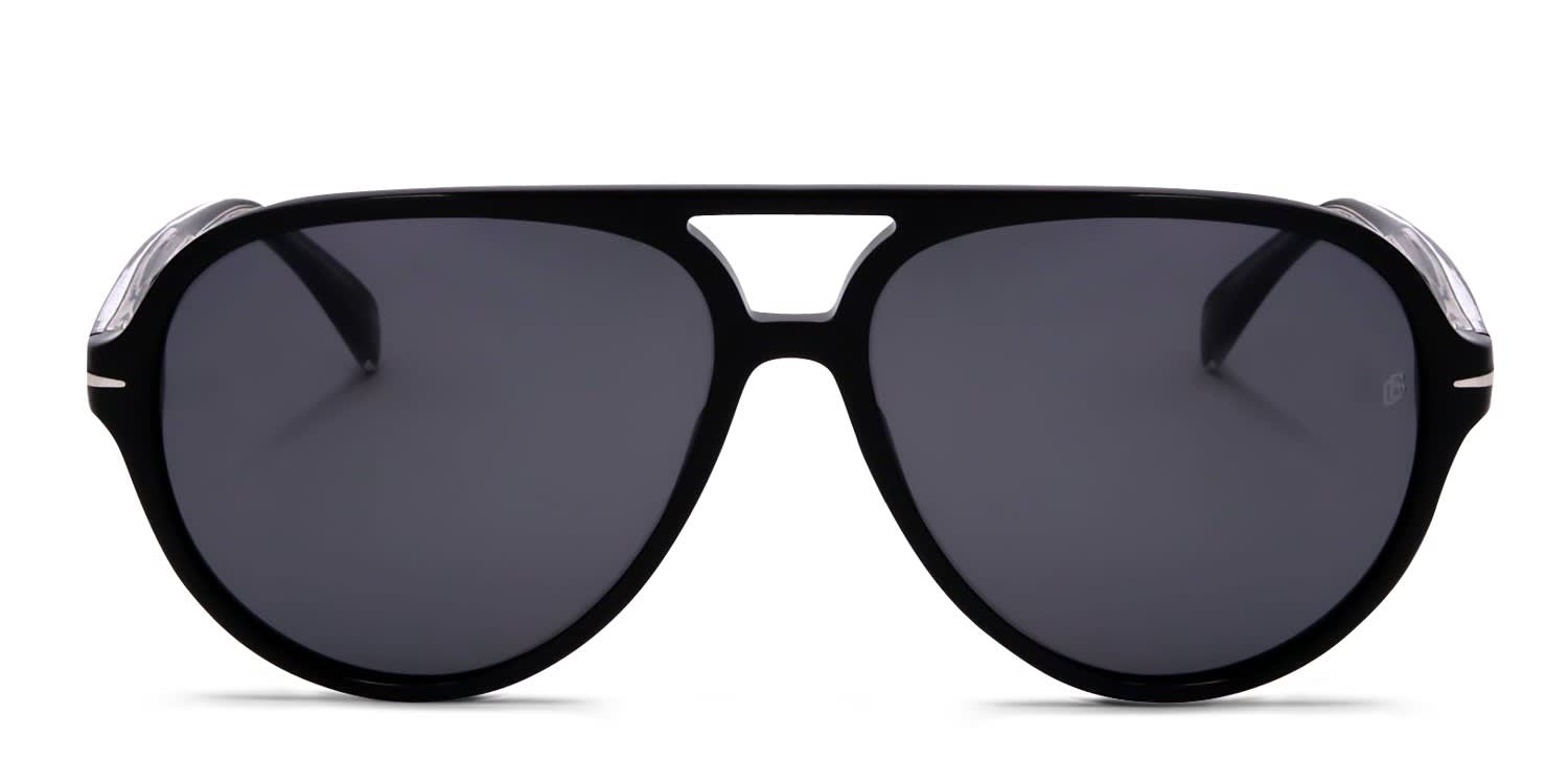 David Beckham DB1091/S Black glasses - Black / Gray - Frontal View