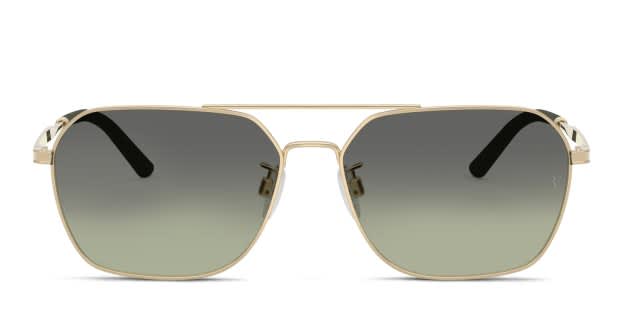 Oliver Peoples OV1377S R-17 gold frame with forest gradient lenses