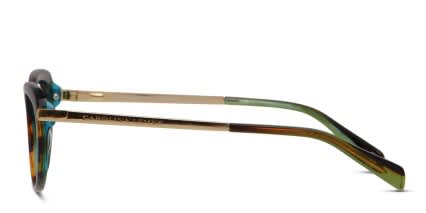 Carolina Lemke CL5240 Brown w/Teal glasses - Brown / Teal - Side View