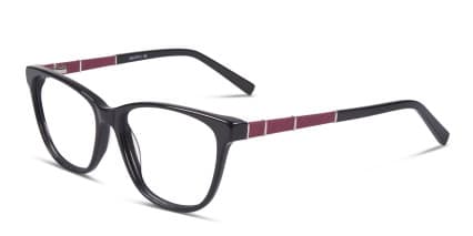Maeva Black glasses - Shiny Black - Angle View