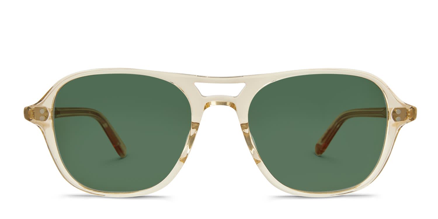 Garrett Leight Doc Sun Yellow, Clear glasses - Yellow / Clear - Frontal View